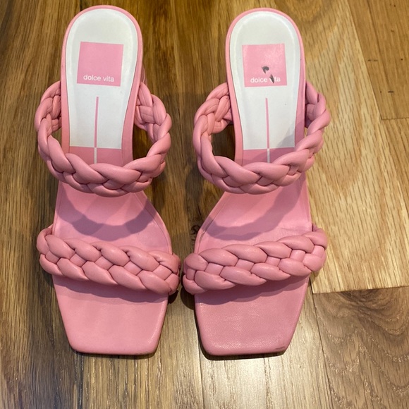 Pink braided dolce vita heels - Picture 1 of 3